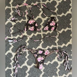 Acacia brown floral bikini